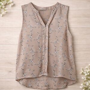 Primark Women's Floral Blush Boho Sleeveless V-Neck High Low Size 12